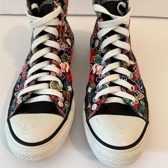 Converse All Star Limited Edition Neon Black My Little Pony Skulls Metallic S:9 - Picture 1 of 8